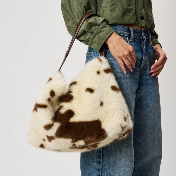 Lumi Hobo Bag - Brown/Cream