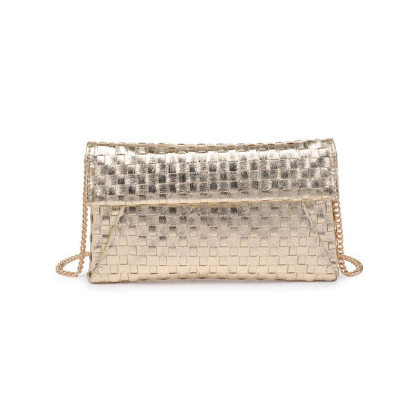 Priscilla Woven Clutch - Gold