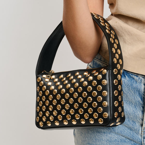 Isabel Studded Crossbody - Black