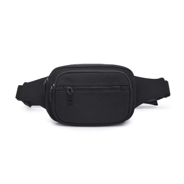 Hip Hugger Mesh Belt Bag - Black