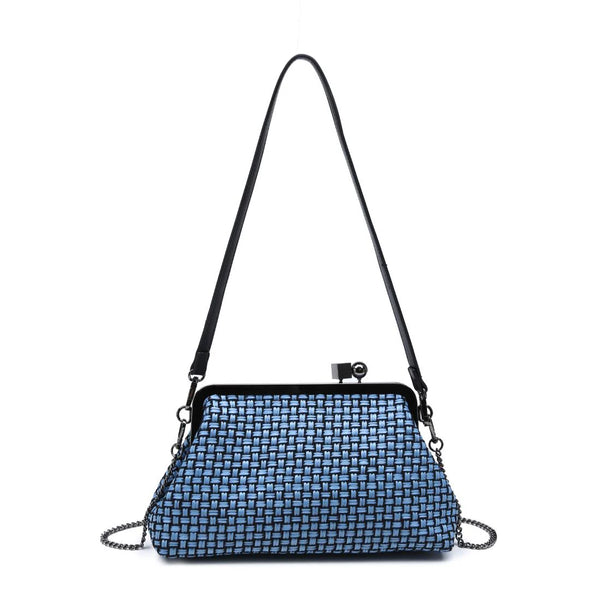 Bianca Clutch - Denim/Black