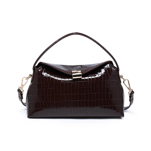 Katerina Croco Crossbody - Chocolate