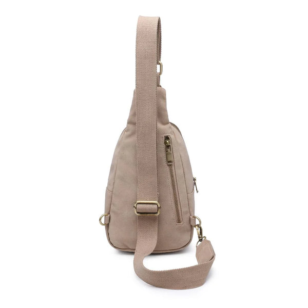 Regina Studded Sling Backpack - Natural