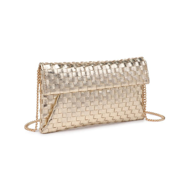 Priscilla Woven Clutch - Gold