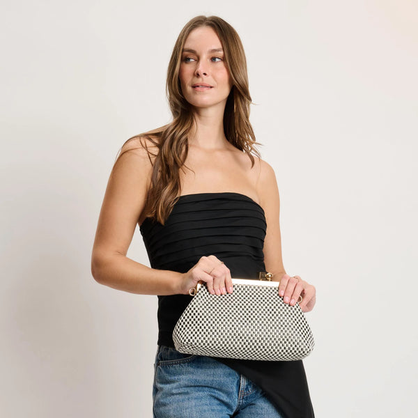 Bianca Clutch - Black/White