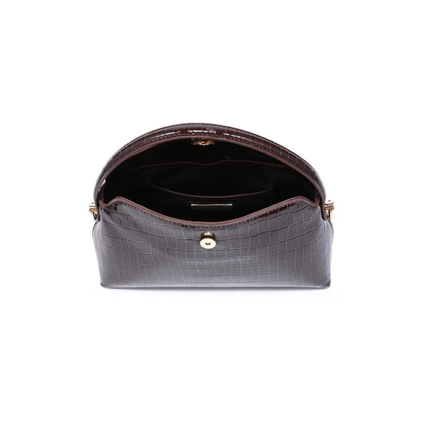 Katerina Croco Crossbody - Chocolate