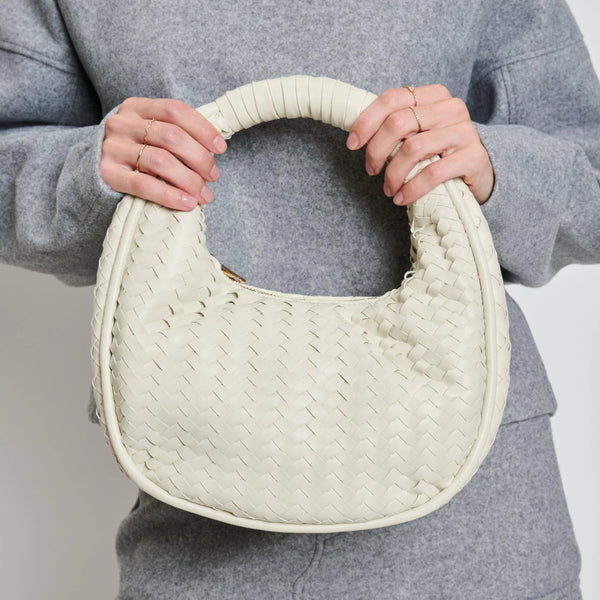 Cassidy Woven Clutch - Oatmilk