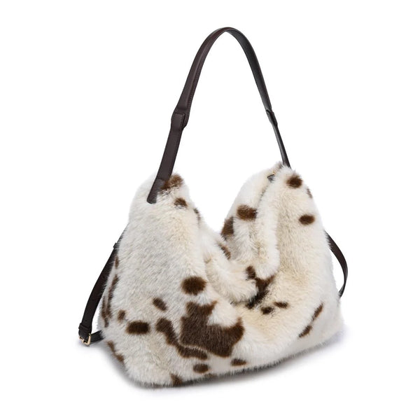 Lumi Hobo Bag - Brown/Cream