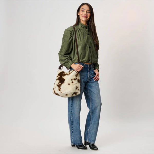 Lumi Hobo Bag - Brown/Cream