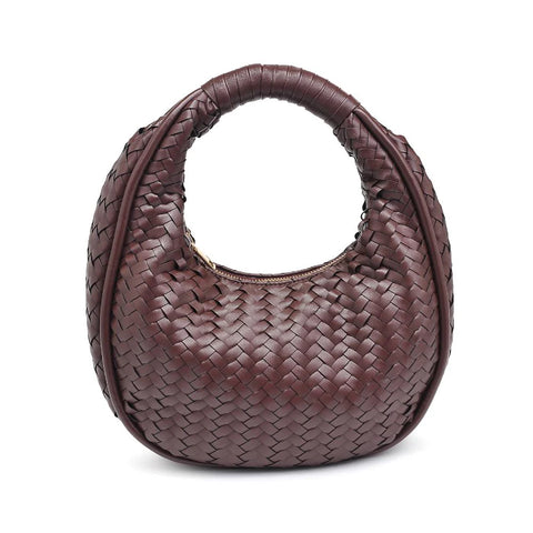 Cassidy Woven Clutch - Chocolate