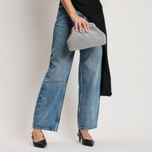 Amelia Clutch - Silver