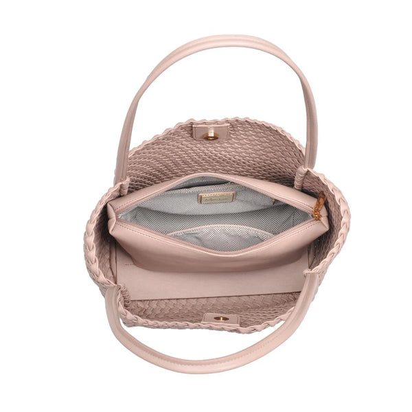 Gladys Woven Tote - Nude