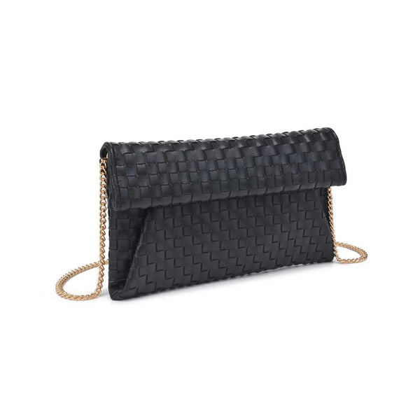 Priscilla Woven Clutch - Black