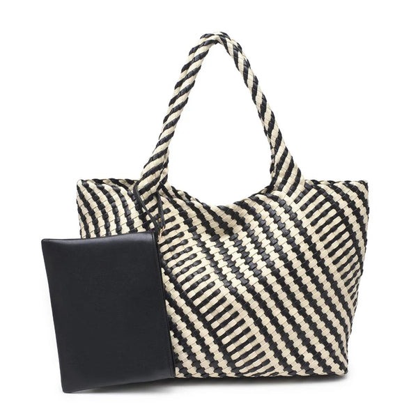 Solana Tote - Black/Ivory