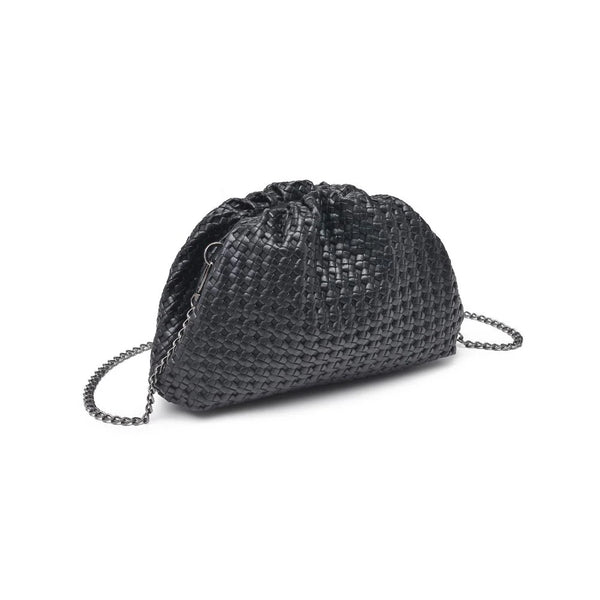 Elena Knit Woven Crossbody - Black