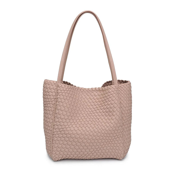 Gladys Woven Tote - Nude