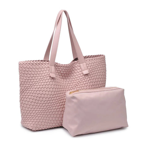 Piquant Woven Tote - French Rose