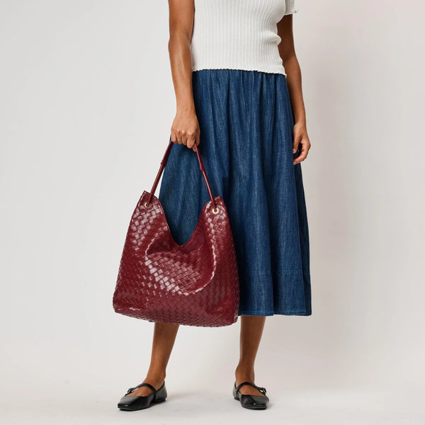 Ezia Hobo Bag - Burgundy
