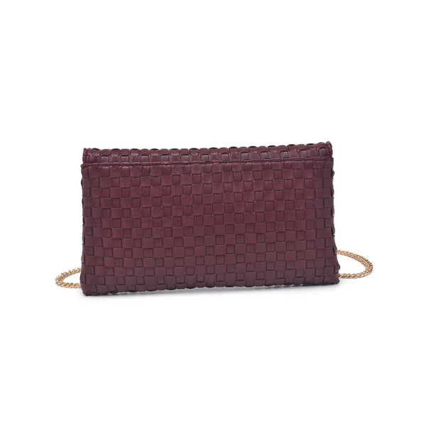 Priscilla Woven Clutch - Wine