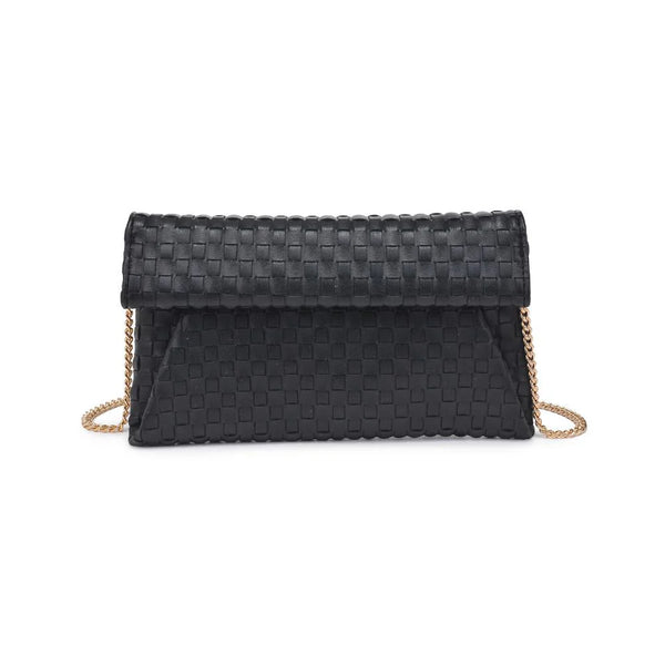 Priscilla Woven Clutch - Black