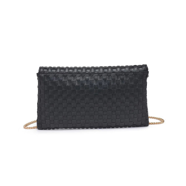 Priscilla Woven Clutch - Black