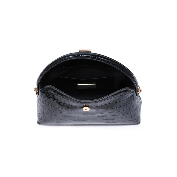 Katerina Croco Crossbody - Black
