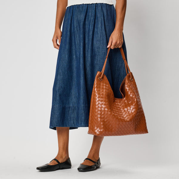 Ezia Hobo Bag - Cognac