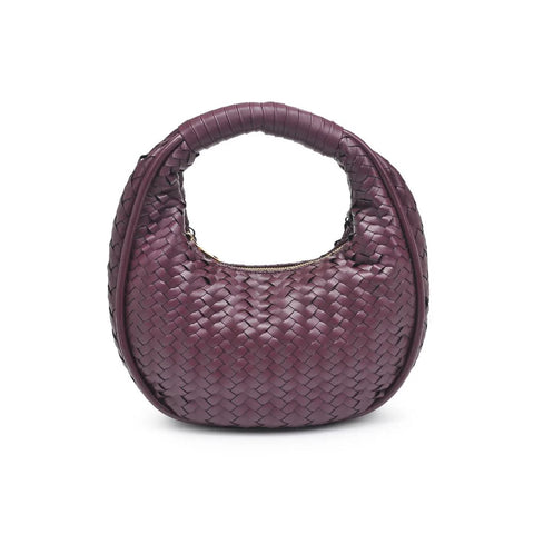 Cassidy Woven Clutch - Wine