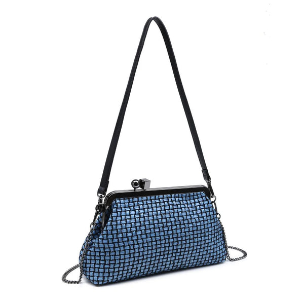 Bianca Clutch - Denim/Black