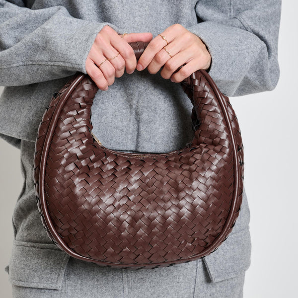 Cassidy Woven Clutch - Chocolate