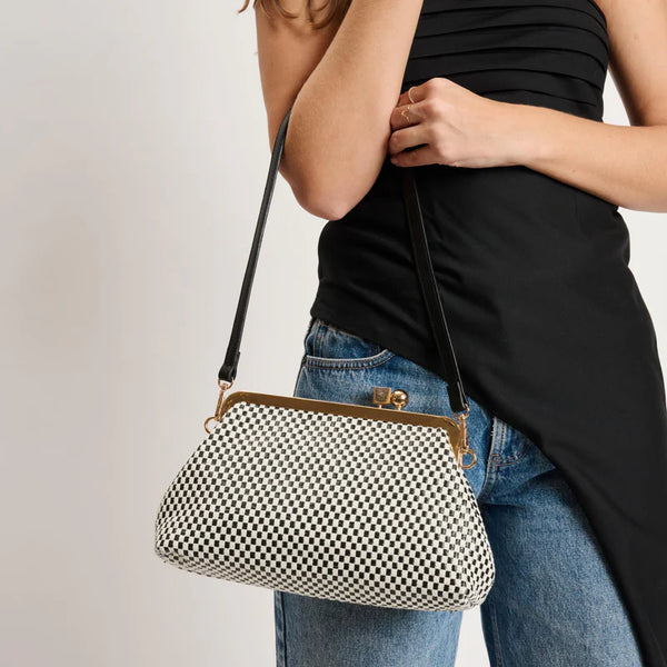 Bianca Clutch - Black/White