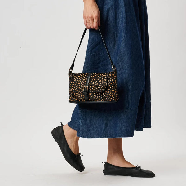 Urisa Shoulder Bag - Black/Tan