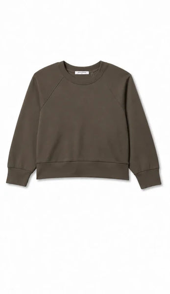 Nell Travel Raglan Sweatshirt - Dark Olive