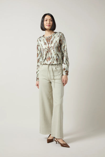 Tanni Crew Neck Blouse - Woodland Paisley