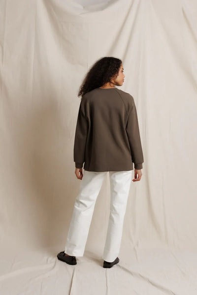 Sevilla Raglan Sweatshirt - Dark Olive