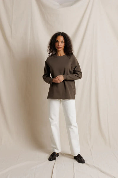 Sevilla Raglan Sweatshirt - Dark Olive