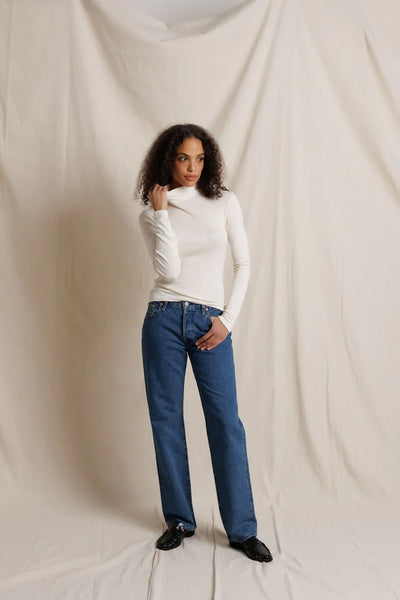 Tati Modal Cashmere Turtleneck - Natural