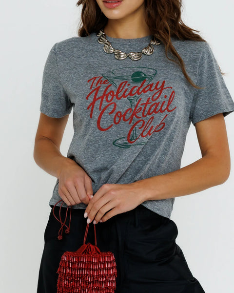 Everyday Tee - Holiday Cocktail Club - Heather Grey