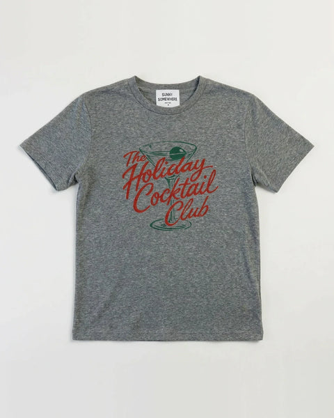 Everyday Tee - Holiday Cocktail Club - Heather Grey