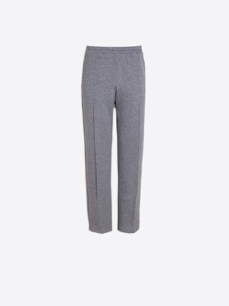 Straight Lurex Silver Trouser - Grey