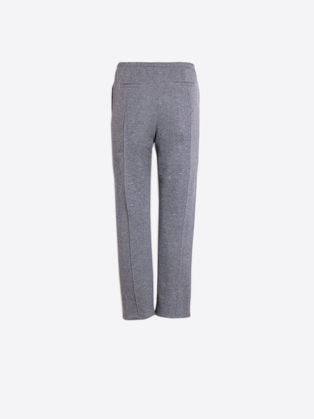 Straight Lurex Silver Trouser - Grey