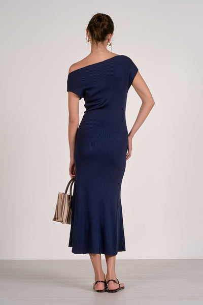 Carrie Cap Sleeve Maxi Dress - Navy