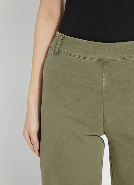 Erin Wide Leg Denim - Smoked Green