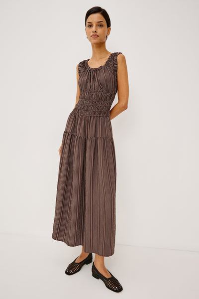 Anastasia Dress - Chicory Stripe