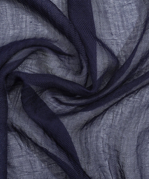 Essential Silk-Modal Crinkle Wrap - Navy