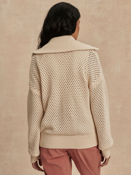 Myrtle Button Through Knit - Birch