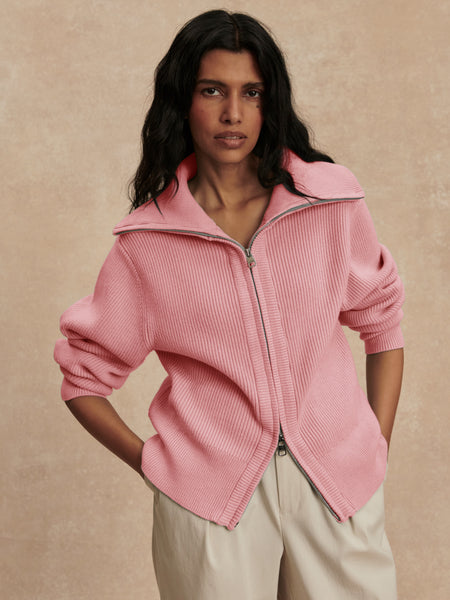 Enrico Knit Jacket - Sea Pink