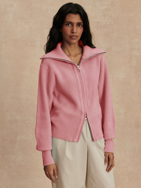 Enrico Knit Jacket - Sea Pink
