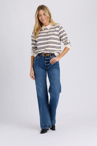 Millie Polo Cardigan - Cream