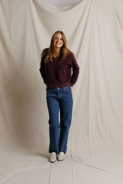 Ziggy V-Neck Top - Cherry Lacquer